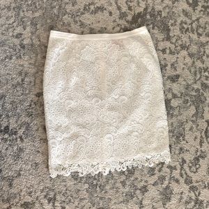 White Lace Skirt Size 6